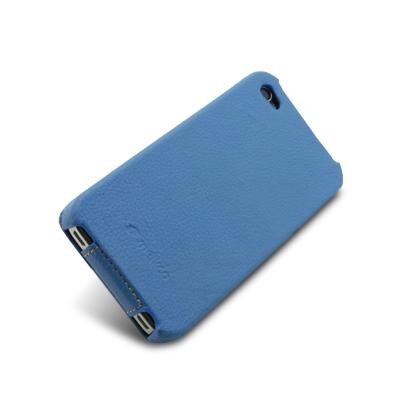 Кожаный чехол Melkco Leather Case Blue LC для Apple iPhone 4/4S(3)