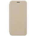 Полиуретановый чехол книга Nillkin Sparkle Leather Case Gold (Золотой) для Samsung Galaxy C8\ J7 Plus(#1)