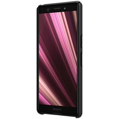 Пластиковый чехол с подставкой Nillkin Super Frosted Shield Черный для Sony XZ4 Compact(2)