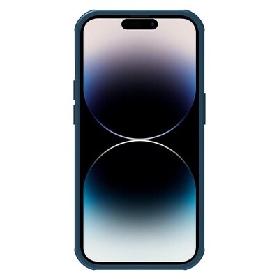 Пластиковый чехол с пластиной Magsafe Nillkin Super Frosted Shield Pro Magnetic Case Синий для Apple iPhone 14 Pro(2)