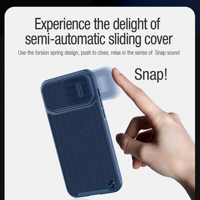 Чехол пластиной Magsafe Nillkin Textured S Magnetic Case Синий для Apple iPhone 14 Pro(4)
