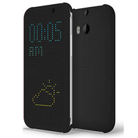 Полиуретановый чехол Dot View Case Black для HTC One M8
