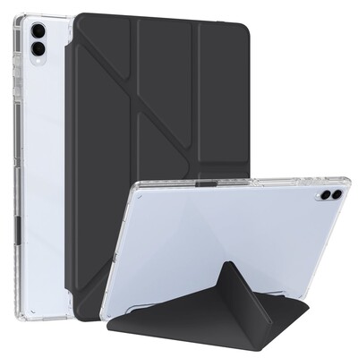 Защитный чехол книжка Acrylic Origami TPU Case с креплением для стилуса черный для Samsung Galaxy Tab S11 SM-X730/ SM-X736(2)