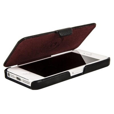 Кожаный чехол HOCO Duke folder Leather Case Black для Apple iPhone 5/5s/SE(2)
