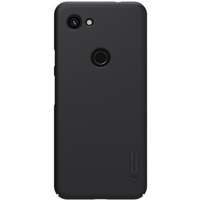 Пластиковый чехол с подставкой Nillkin Super Frosted Shield Черный для Google Pixel 3a(1)