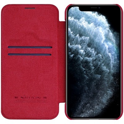 Кожаный чехол Nillkin Qin Leather Case Синий для Apple iPhone 12 Pro Max(3)