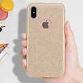 Силиконовый чехол Glitter Cover золотистый для Apple iPhone Xs(#4)