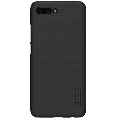 Пластиковый чехол с пленкой Nillkin Super Frosted Shield Черный для Huawei Honor 10(1)