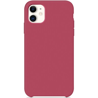 Силиконовый чехол с открытым низом бордовый для Apple iPhone 11(1)