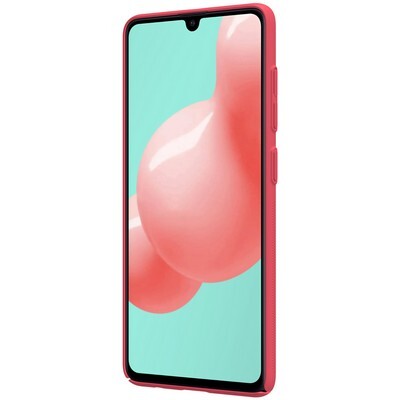 Пластиковый чехол с подставкой Nillkin Super Frosted Shield Красный для Samsung Galaxy A41(2)