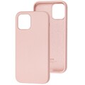 Силиконовый чехол Silicone с закрытым низом светло-розовый для Apple iPhone 12 Pro(#1)