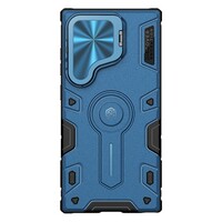 Противоударная-накладка с пластиной MagSafe Nillkin CamShield Armor Prop Magnetic Case Синяя для Samsung Galaxy S24 Ultra