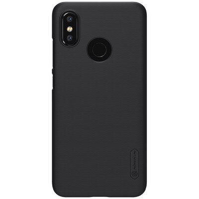 Пластиковый чехол с пленкой Nillkin Super Frosted Shield Черный для Xiaomi Mi8(1)