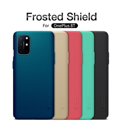 Пластиковый чехол с подставкой Nillkin Super Frosted Shield Черный для OnePlus 8T(5)