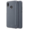 Полиуретановый чехол книга Nillkin Sparkle Leather Case Черный для Huawei P20 Lite(#4)