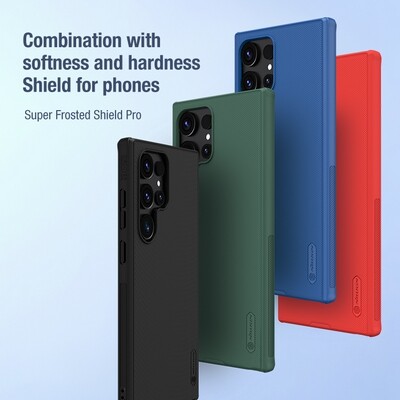 Пластиковый чехол Nillkin Super Frosted Shield Pro Черный для Samsung Galaxy S24 Ultra(6)