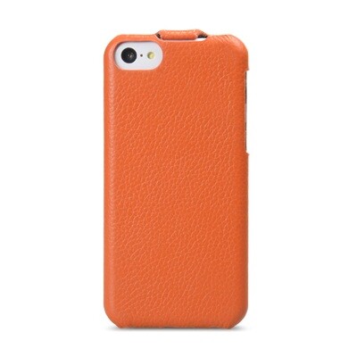 Кожаный чехол-книга Melkco Leather Case Orange LC для Apple iPhone 5c(3)