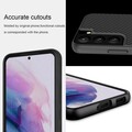 Пластиковый чехол Nillkin Synthetic Fiber Черный для Samsung Galaxy S22(#3)