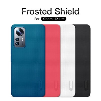 Пластиковый чехол с подставкой Nillkin Super Frosted Shield Синий для Xiaomi 12 Lite(6)