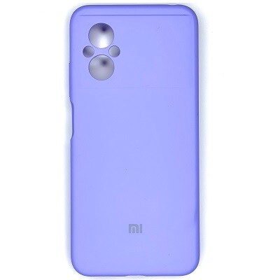Силиконовый чехол Silicone Case с закрытым низом и защитой камеры лавандовый для Xiaomi Poco M5(1)