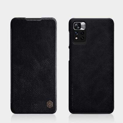 Кожаный чехол Nillkin Qin Leather Case Черный для Xiaomi Poco M4 Pro 5G(4)