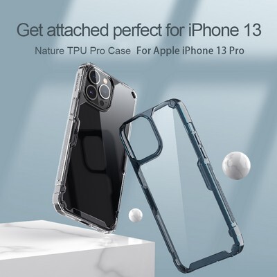 Силиконовый чехол Nillkin Nature TPU Pro Case Синий для Apple iPhone 13 Pro(7)