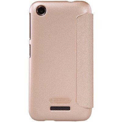 Полиуретановый чехол книга Nillkin Sparkle Case Gold для HTC Desire 320(2)
