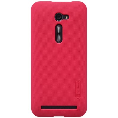 Пластиковый чехол с пленкой Nillkin Super Frosted Shield Red для Asus ZenFone 2 ZE500CL(1)