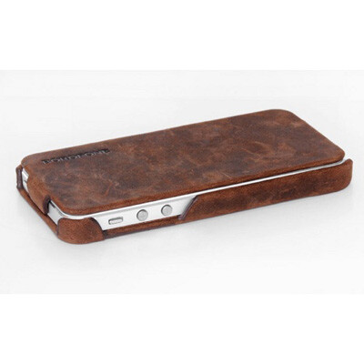 Кожаный чехол Borofone Colonel leather case Brown для Apple iPhone 5/5s/SE(4)