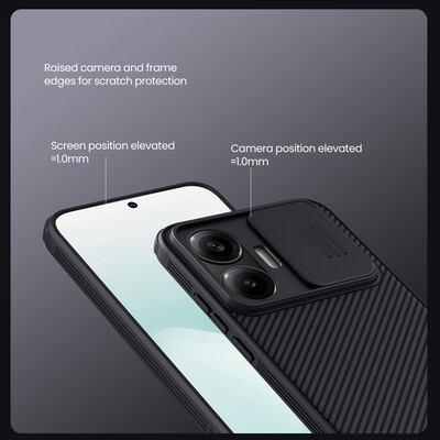 Чехол-накладка Nillkin CamShield Pro Черная для Xiaomi Poco F7(8)