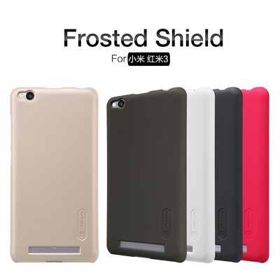 Пластиковый чехол с пленкой Nillkin Super Frosted Shield Red для Xiaomi RedMi 3(4)