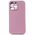 Силиконовый чехол Silicone Case с закрытым низом и защитой камеры серо-фиолетовый для Apple iPhone 14 Pro(#1)