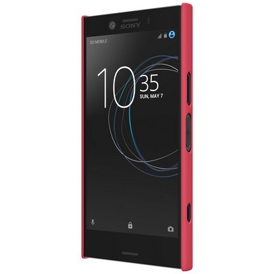 Пластиковый чехол с пленкой Nillkin Super Frosted Shield Red для Sony Xperia XZ1 Compact(2)