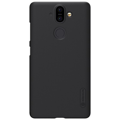 Пластиковый чехол с пленкой Nillkin Super Frosted Shield Черный для Nokia 8 Sirocco(1)