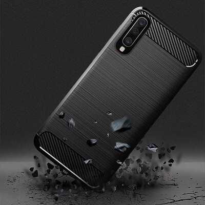 Силиконовый чехол Uni Case Carbon черный для Samsung Galaxy A70(5)