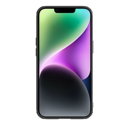 Пластиковый чехол с пластиной Magsafe Nillkin Synthetic Fiber S Magnetic Case Черный  для Apple iPhone 14(2)