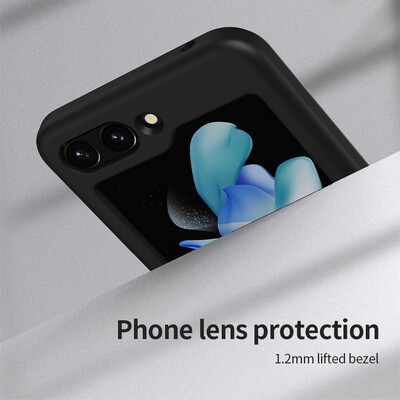 Силиконовая накладка Nillkin Flex Flip Silicone Case Черная для Samsung Galaxy Z Flip 5(5)