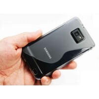 Силиконовый чехол накладка прозрачный  для Samsung i9100 Galaxy S2