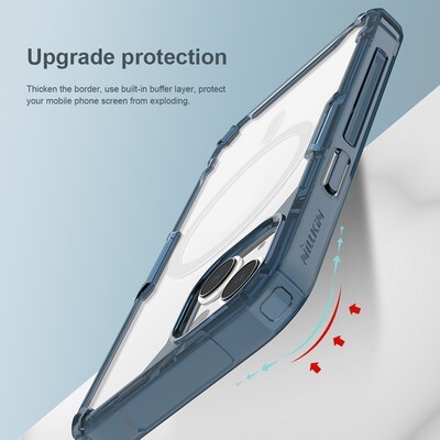 Силиконовый чехол Nillkin Nature TPU Pro Magnetic Case Синий для Apple iPhone 13(6)