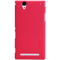 Пластиковый чехол Nillkin Super Frosted Shield Red для Sony Xperia T2 Ultra Dual