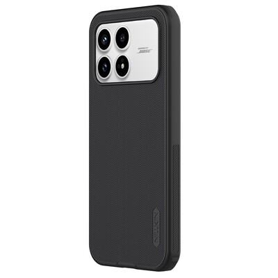 Пластиковый чехол с пластиной Magsafe Nillkin Super Frosted Shield Pro Magnetic Case черный  для Xiaomi Poco F8 Pro(2)