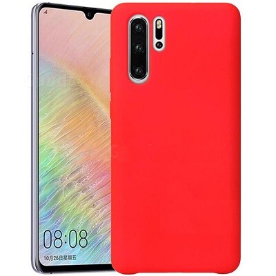 Силиконовый чехол Silicone Case красный для Huawei P30 Pro(1)