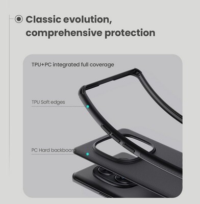 Пластиковый чехол Nillkin Super Frosted Shield Pro Черный для Xiaomi Redmi Note 14 Pro 5G(3)