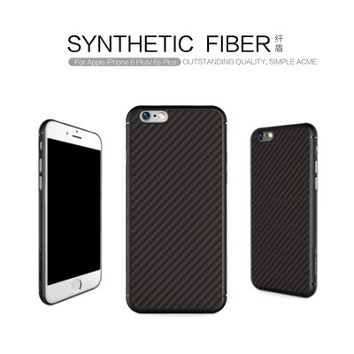 Пластиковый чехол Nillkin Synthetic Fiber Черный (Black) для Apple iPhone 6 Plus/6s Plus(4)