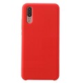 Силиконовый чехол Silicone Case красный для Huawei P20(#1)