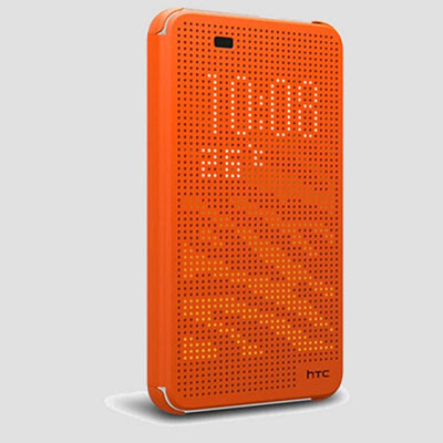 Полиуретановый чехол Dot View Case Orange для HTC Desire EYE(1)