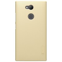 Пластиковый чехол с пленкой Nillkin Super Frosted Shield Золотой для Sony Xperia L2