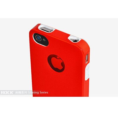 Пластиковый чехол ROCK Shining Series Naked Ultra Thin Red для Apple iPhone 4/4S(3)