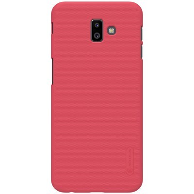 Пластиковый чехол с подставкой Nillkin Super Frosted Shield Красный для Samsung Galaxy J6 Plus(1)