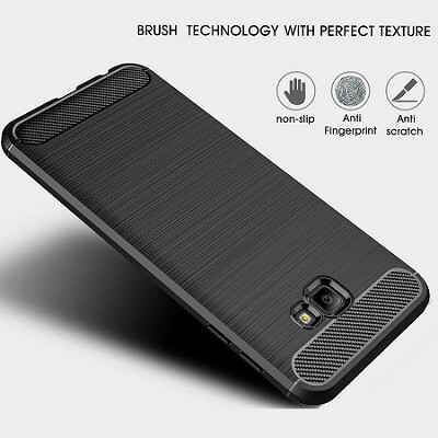 Защитный чехол UniCase Carbon черный для Samsung J4 Plus (2018)(4)